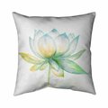 Fondo 26 x 26 in. Lotus Flower-Double Sided Print Indoor Pillow FO2794681
